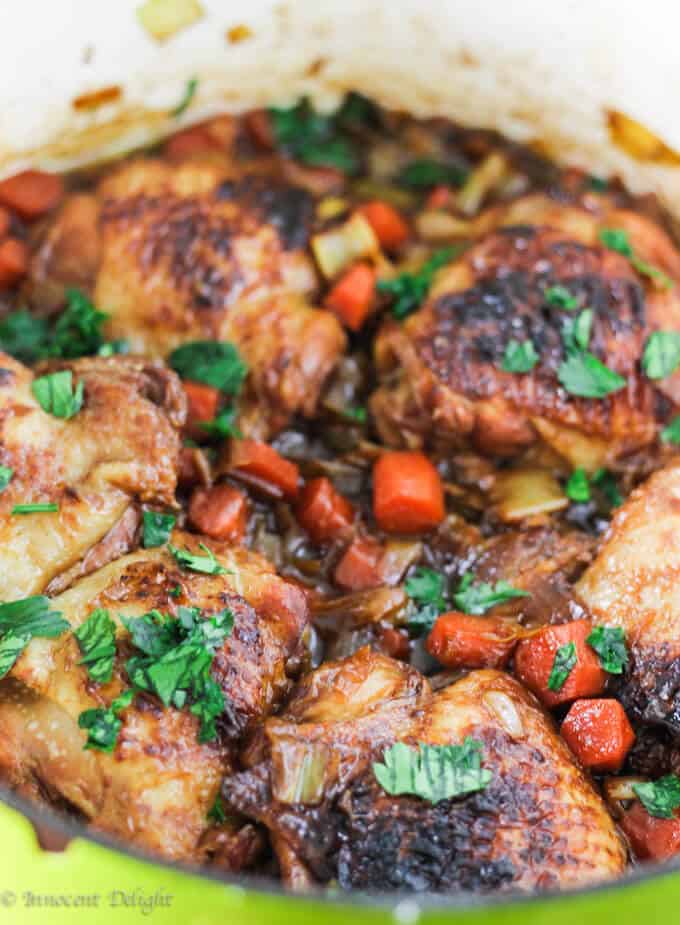 braised chicken with carrots and leeks Braised chicken with carrots and leaks