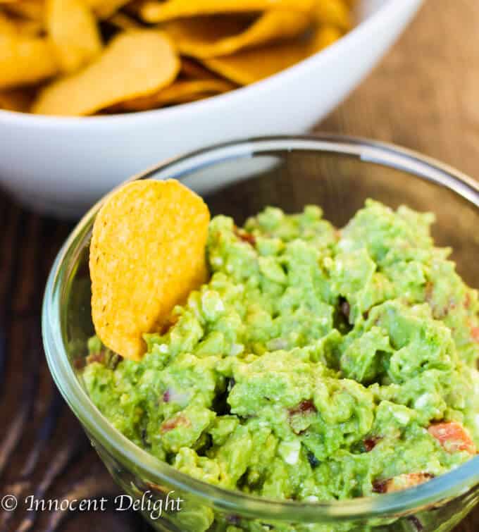 Guacamole with feta cheese