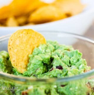Guacamole with feta cheese