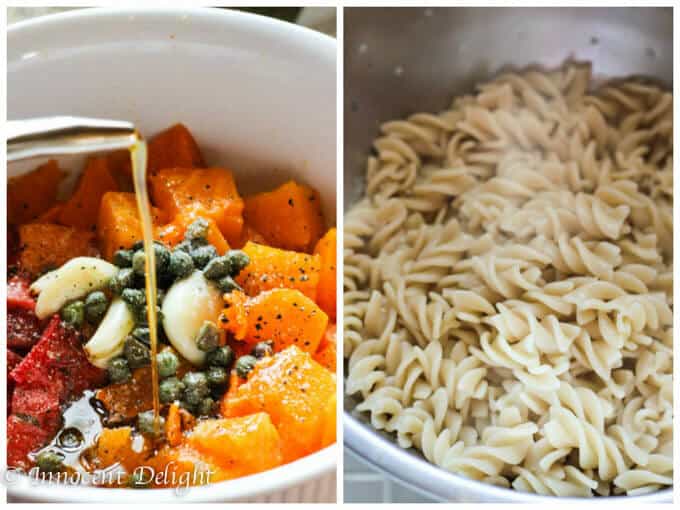 Quinoa pasta with No-cook tomato sauce