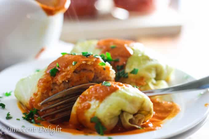 Skinny Stuffed Cabbage Rolls