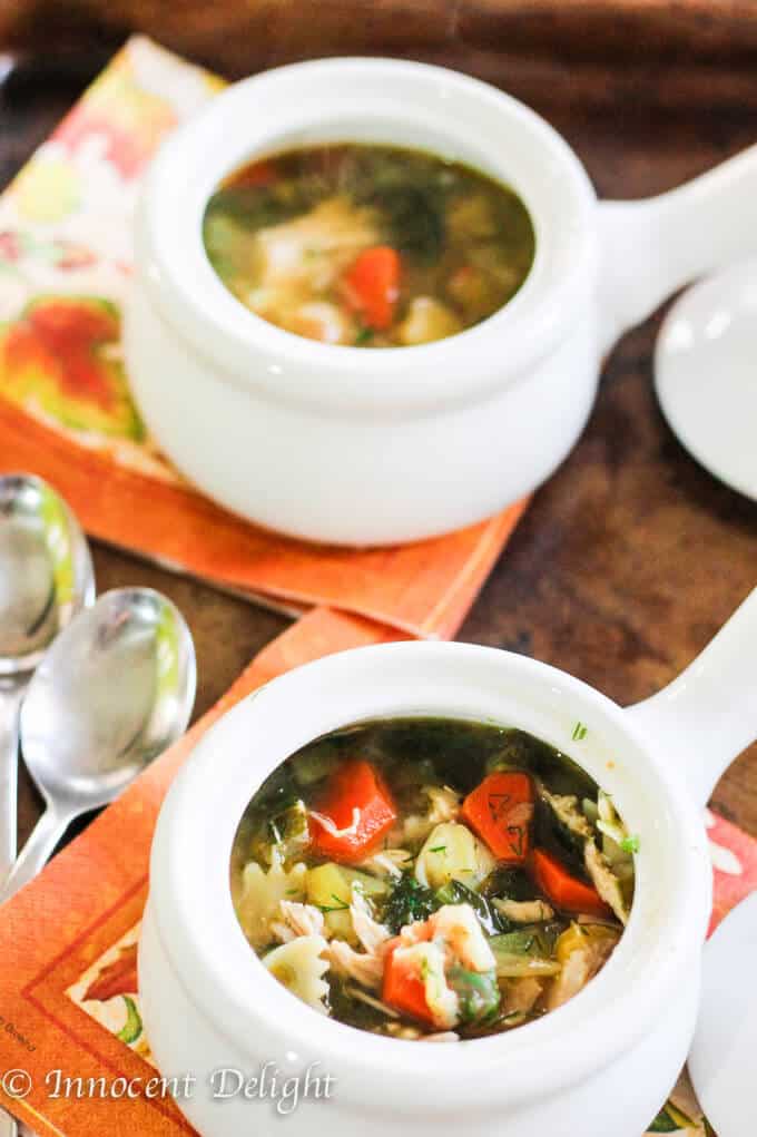 Leftover turkey soup