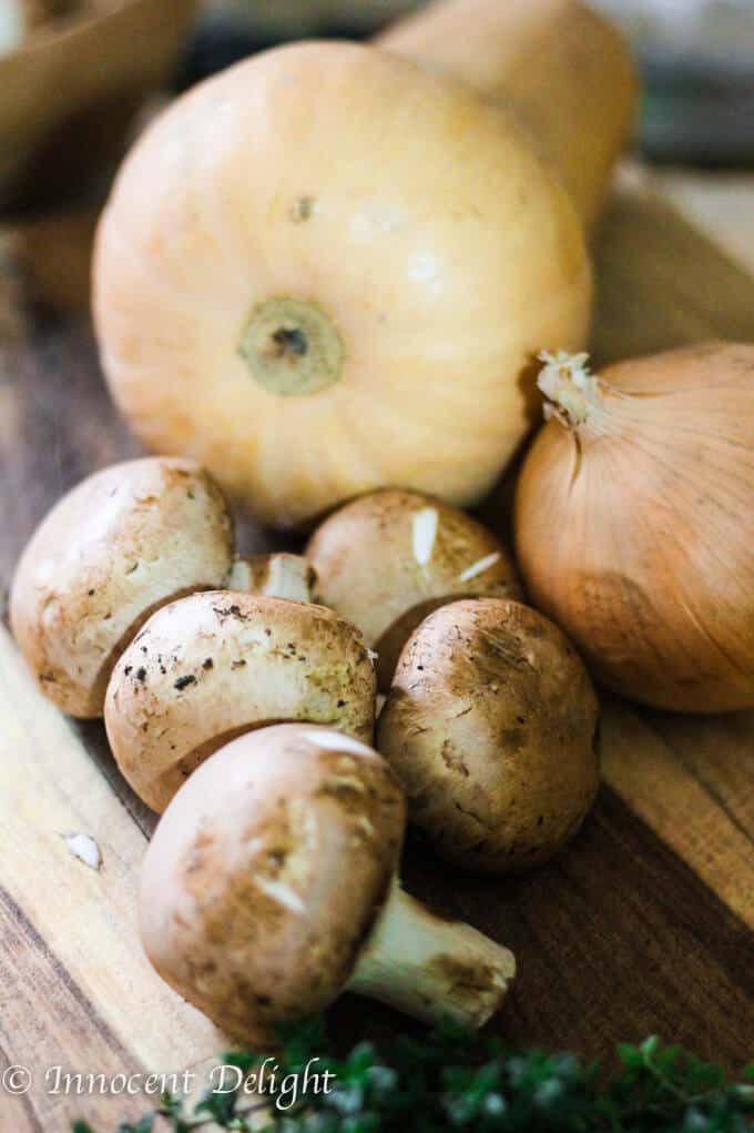 Truffled Butternut Squash and Mushroom Soup