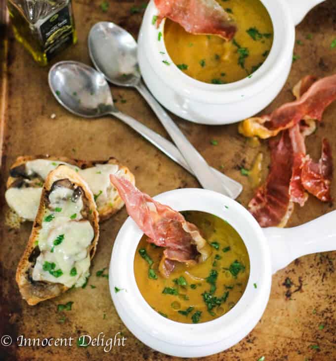 Truffled Butternut Squash and Mushroom Soup