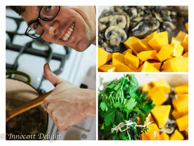 Truffled Butternut Squash and Mushroom Soup