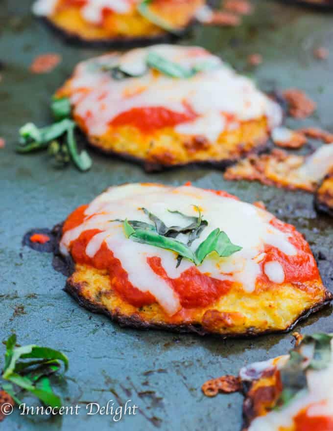 Cauliflower Crust Pizza Bites