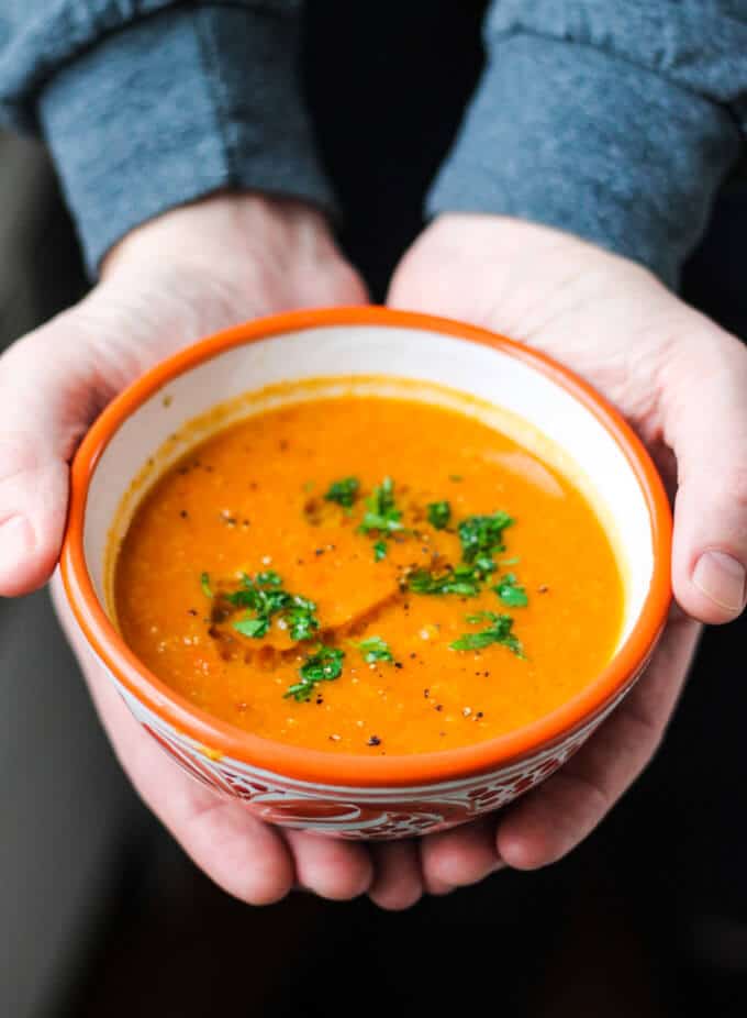 Tomatos Red Lentils Coconut Soup