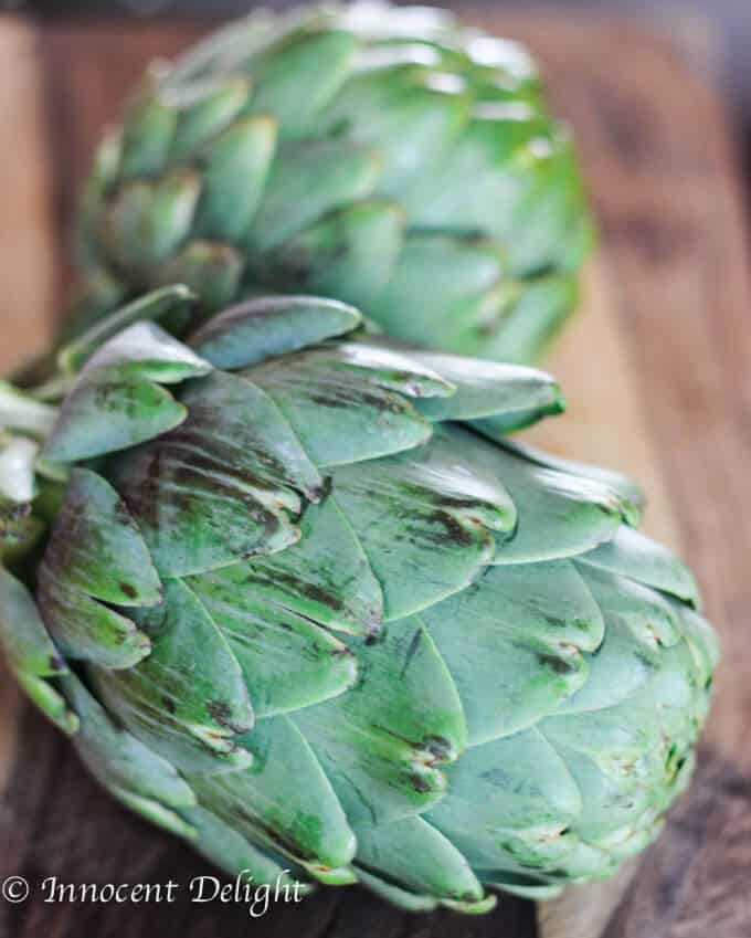 Perfectly trimmed and steamed Artichokes