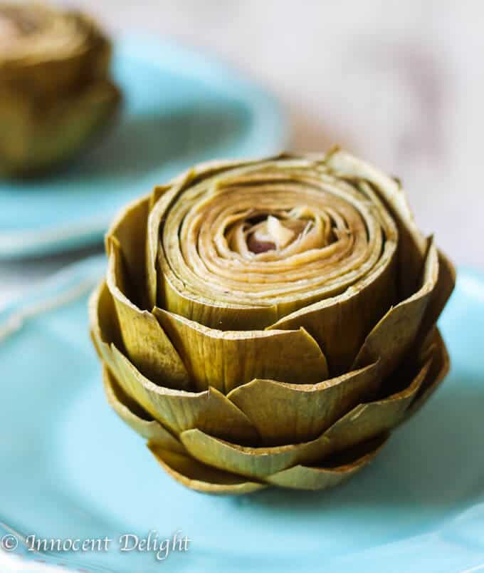 Perfectly trimmed and steamed Artichokes
