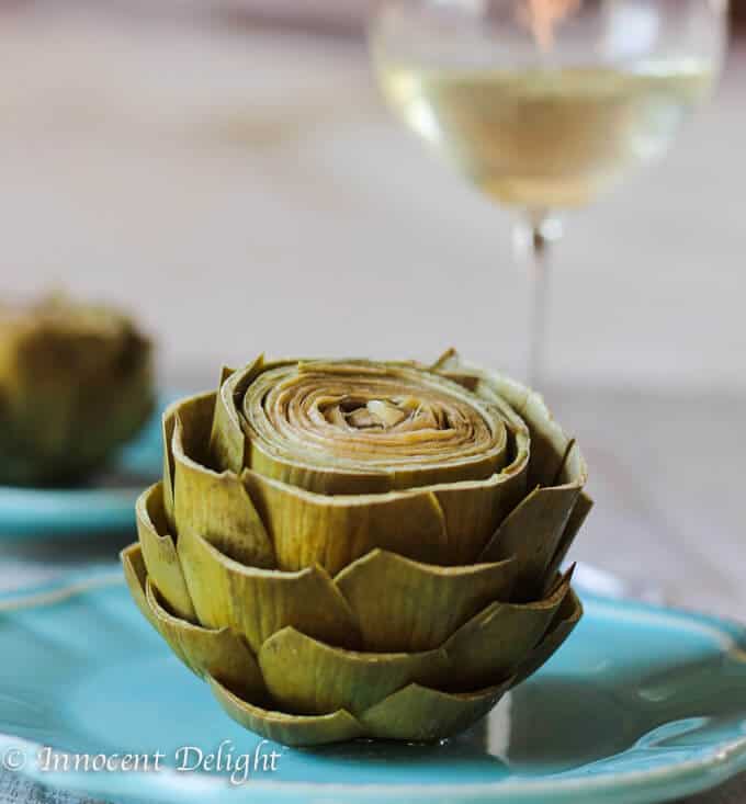 Perfectly trimmed and steamed Artichokes