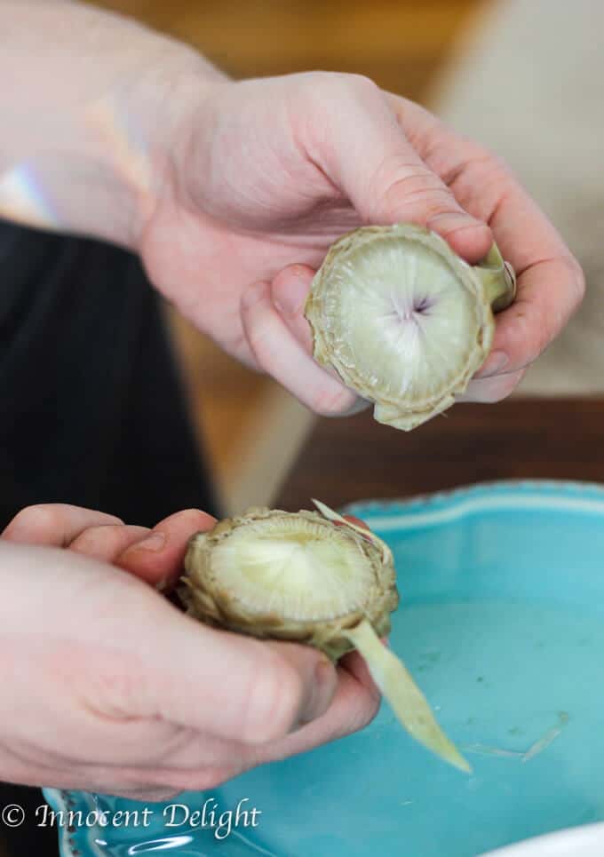 Perfectly trimmed and steamed Artichokes
