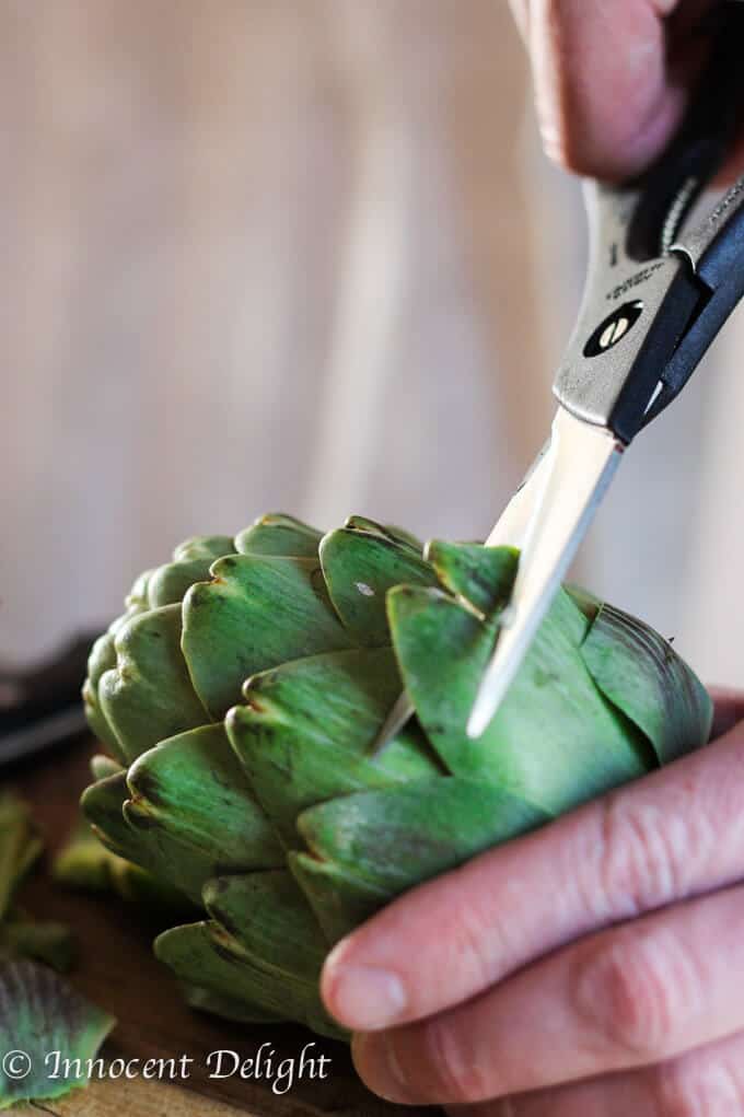 Perfectly trimmed and steamed Artichokes