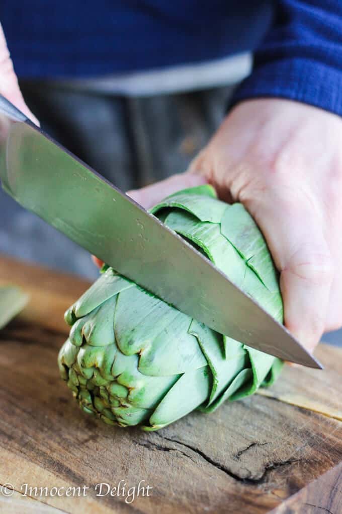 Perfectly trimmed and steamed Artichokes