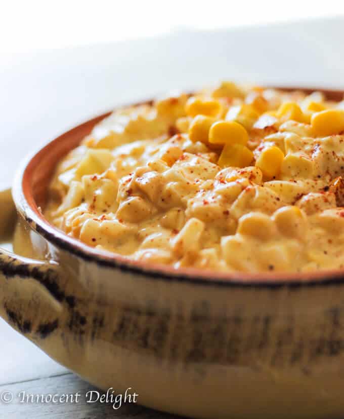 Unique Egg Salad with Corn, Cheese and Smoked Paprika