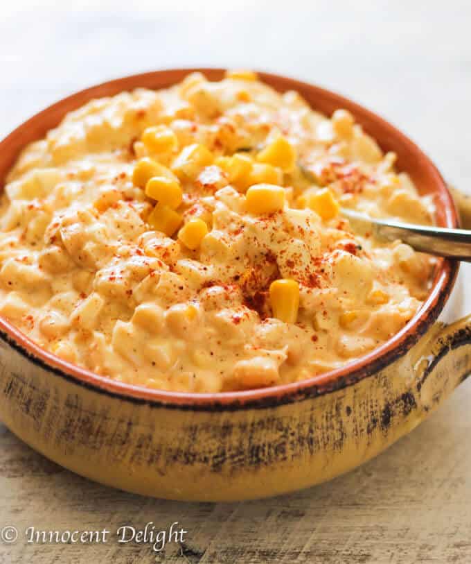 Unique Egg Salad with Corn, Cheese and Smoked Paprika