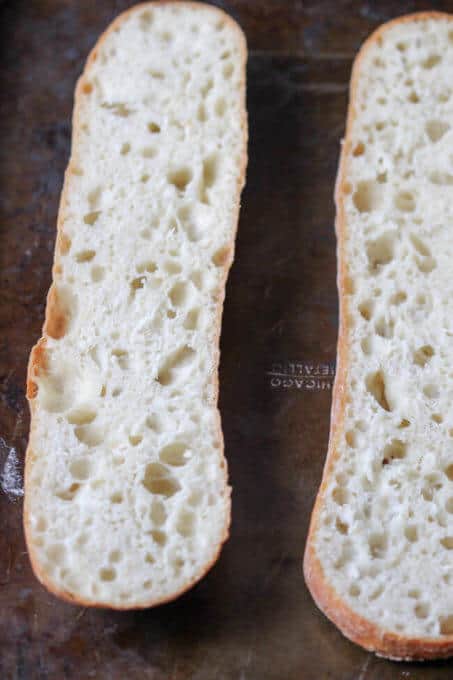 Open Face Mushroom and Cheese Sandwich - famous Polish street food called Zapiekanka or Zapiekanki in plural. You can find them on every corner in Poland.