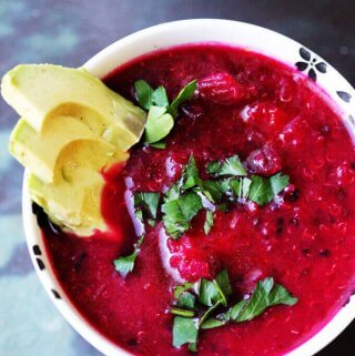 Beet Quinoa Avocado Soup - Powerhouse of nutrients