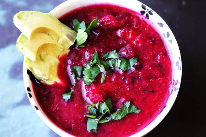 Beet Quinoa Avocado Soup - Powerhouse of nutrients