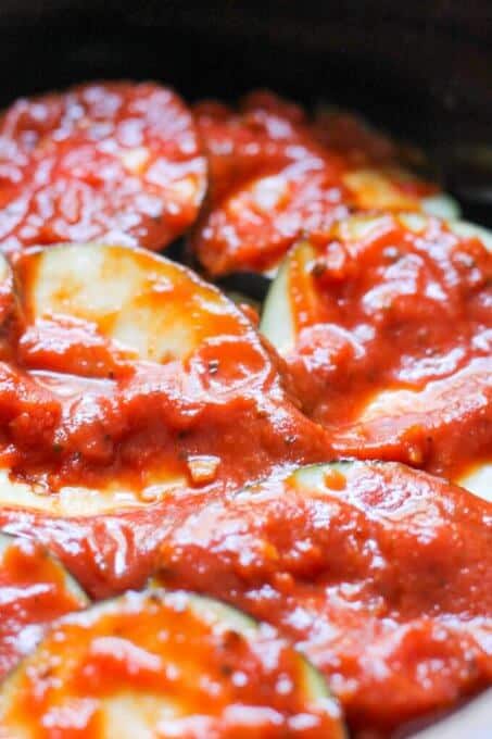 Slow Cooker Eggplant Lasagna is a perfect meal that uses seasonal ingredients like ripe eggplant and fresh basil; requires minimal preparation and it's done entirely in a slow cooker.