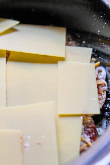 Slow Cooker Eggplant Lasagna is a perfect meal that uses seasonal ingredients like ripe eggplant and fresh basil; requires minimal preparation and it's done entirely in a slow cooker.