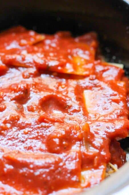 Slow Cooker Eggplant Lasagna is a perfect meal that uses seasonal ingredients like ripe eggplant and fresh basil; requires minimal preparation and it's done entirely in a slow cooker.