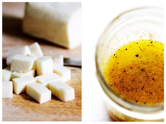 Cheese and dressing for antipasto pasta salad