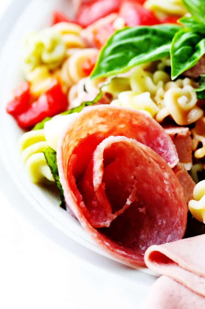 Antipasto Pasta Salad close up