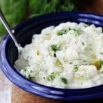 Dill Mashed Potatoes with Brown Butter is a great side dish that can pairs perfectly with any kind of meat or vegetables. With the holidays around the corner, I suggest giving this a go.