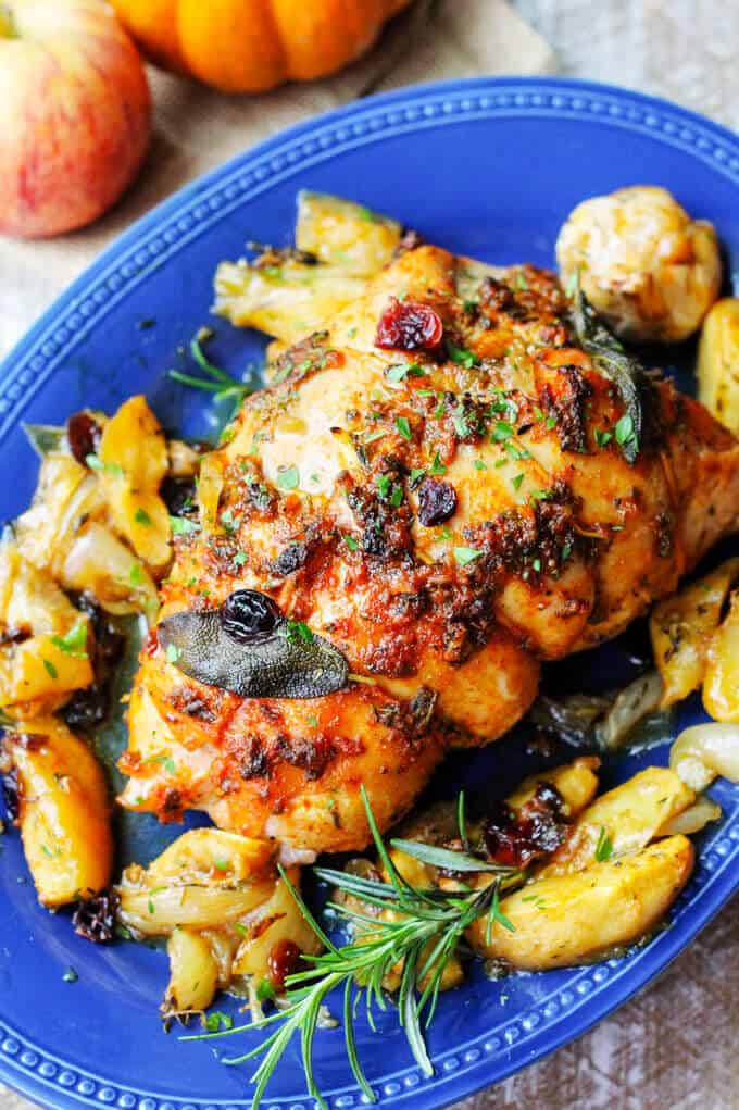 Fall Harvest Roasted Turkey Breast is a perfect recipe for Thanksgiving if you don't want to cook the whole bird.