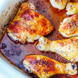 Oven Roasted Chicken Legs, vertical