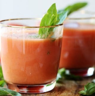 Spanish Gazpacho in a glass