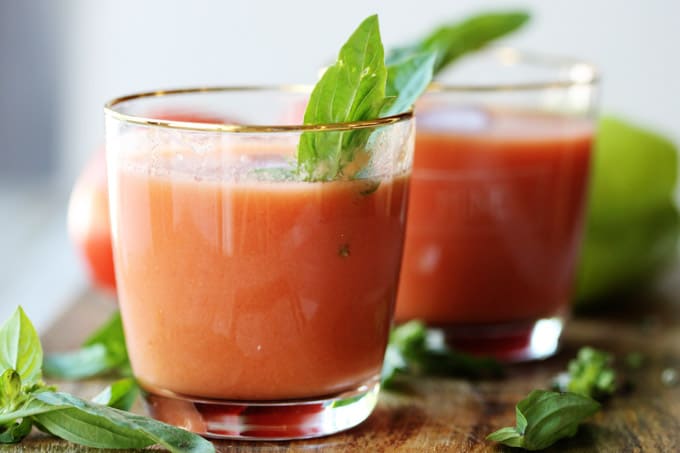 Spanish Gazpacho in a glass