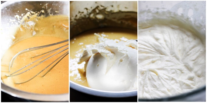 Process shots of making Tiramisu