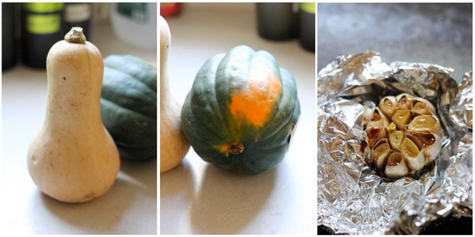 Process shots of making squash gratin