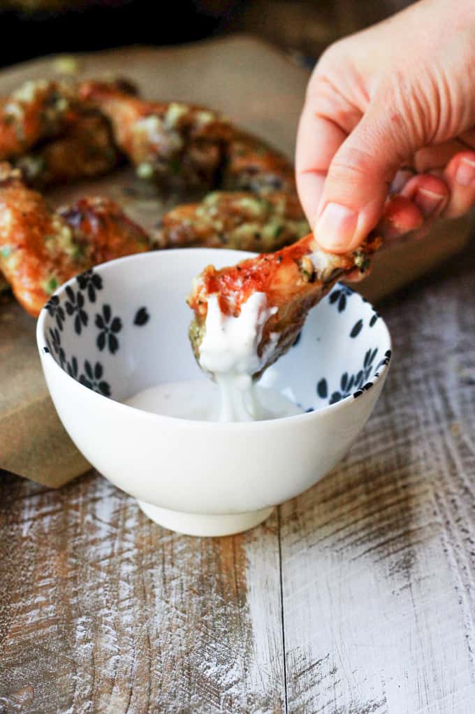 Garlic Parmesan Baked Chicken Wings