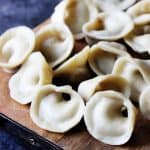 Mushroom Pierogi Uszka on a board