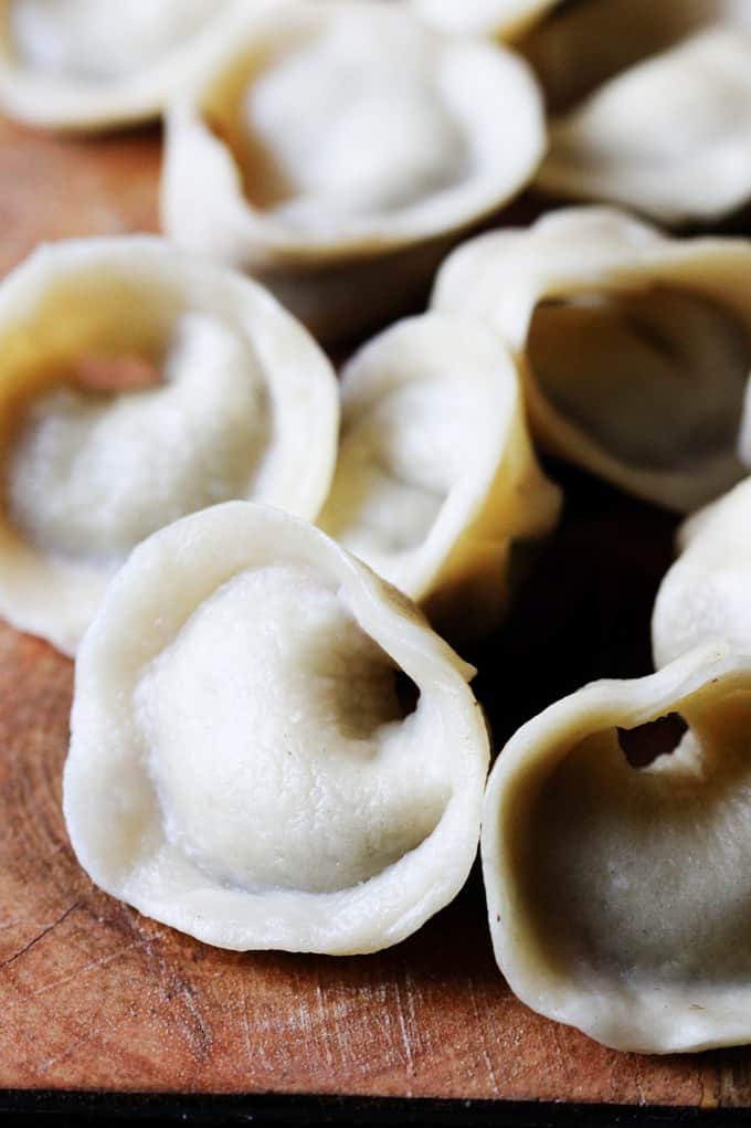 Mushroom pierogi uszka for borsht