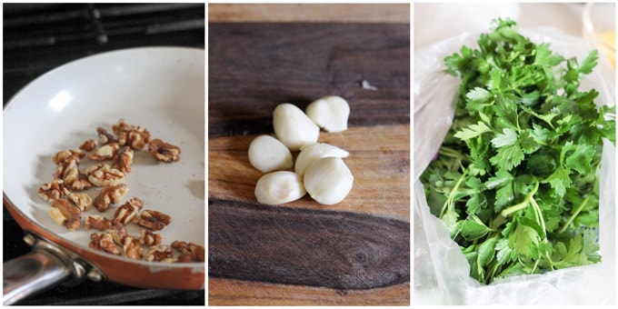 Process shots of making pizzette