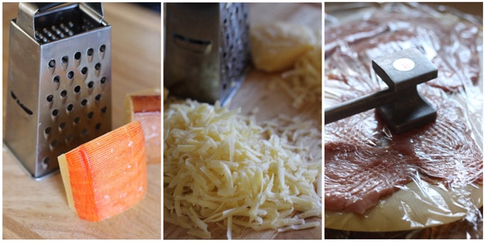 Steps to make veal rollatini