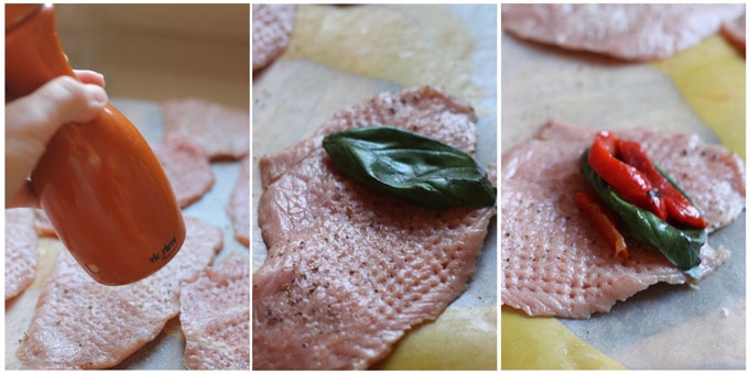 Veal rollatini steps