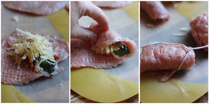 Steps to make veal rollatini