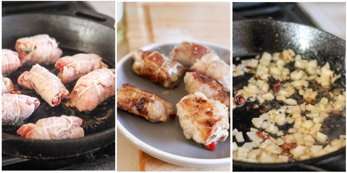 Making veal rollatini