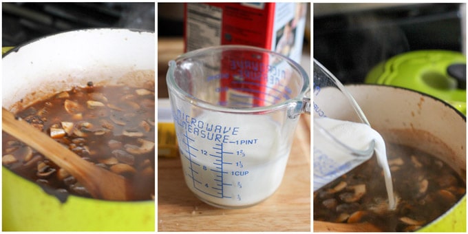 Process shots of making Hungarian soup