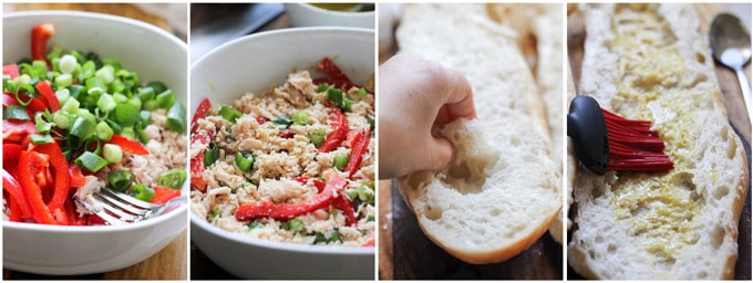 Pan Bagnat preparation process shots