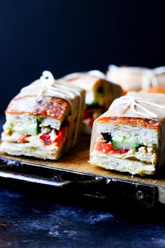 Pan Bagnat French Sandwiches ready for picnic
