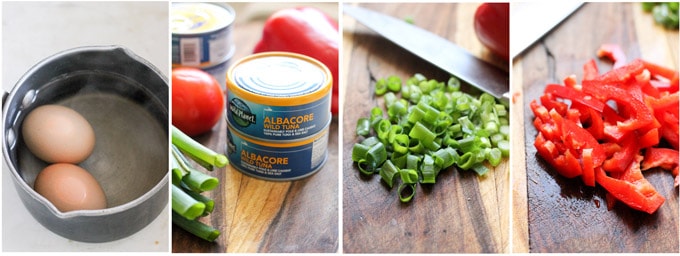 Process shots of Pan Bagnat