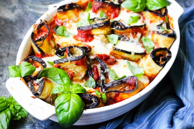 Horizontal photo of Eggplant Rollatini