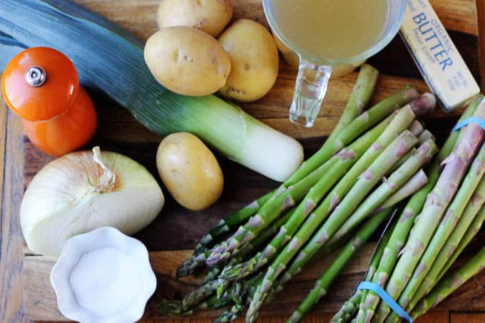 Ingredients for Spring Green Asparagus Soup