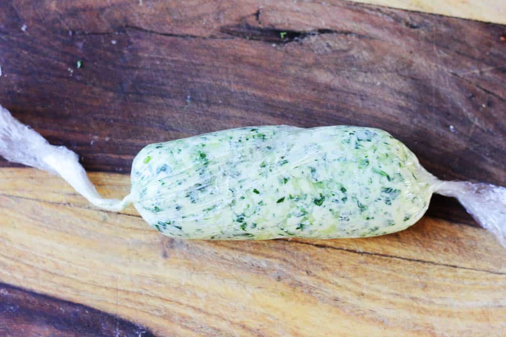 Compound butter in a foil