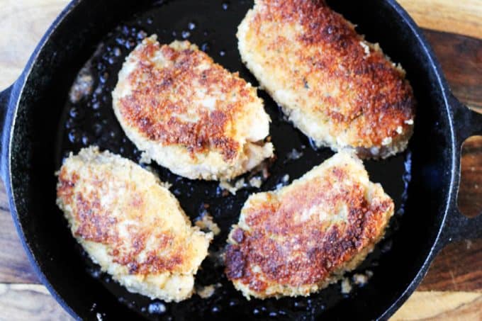 Frying Chicken Kiev